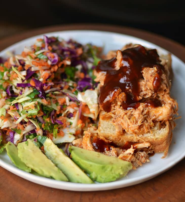 BBQ Shredded Chicken Recipe Oven Baked The Kitchn