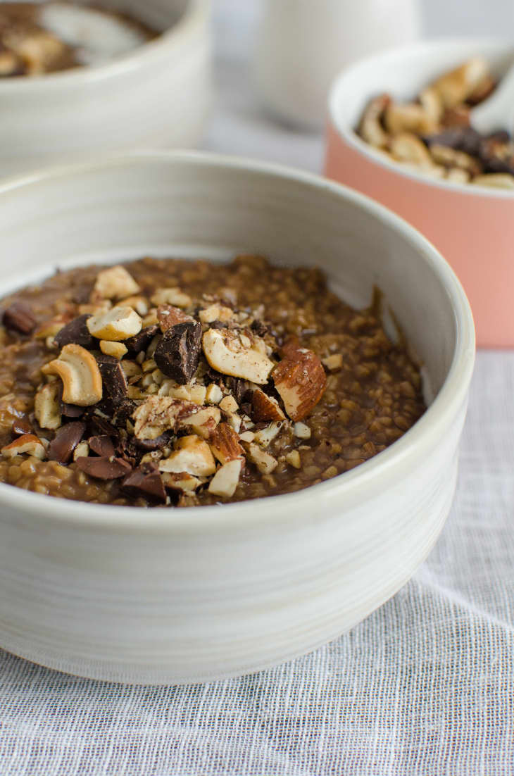 Recipe Mocha Crunch SteelCut Oatmeal The Kitchn