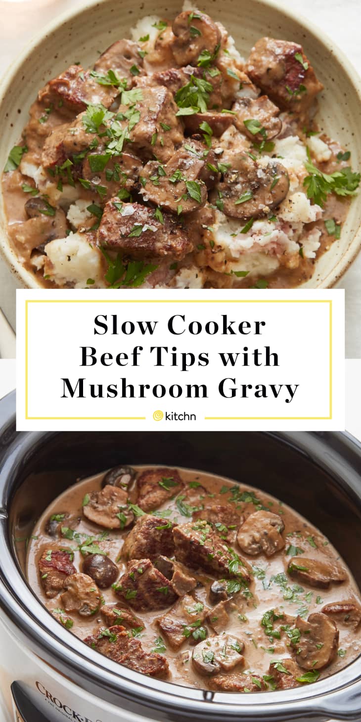 Slow Cooker Beef Tips with Mushroom Gravy | The Kitchn