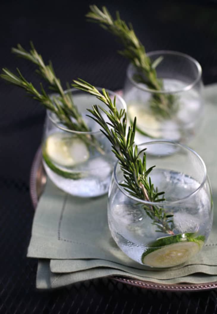 Recipe CucumberRosemary Gin and Tonic The Kitchn