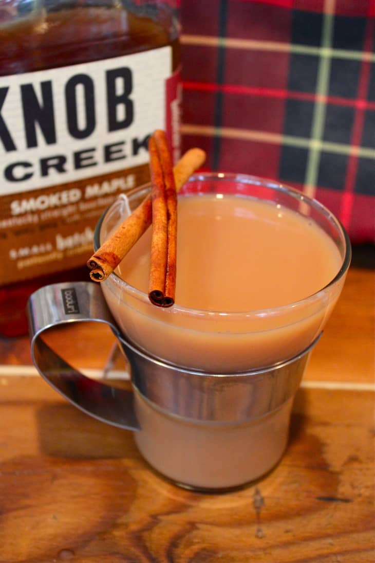 Fall Camping Cocktail Recipe Smoked Maple Bourbon Chai Tea Toddy Kitchn