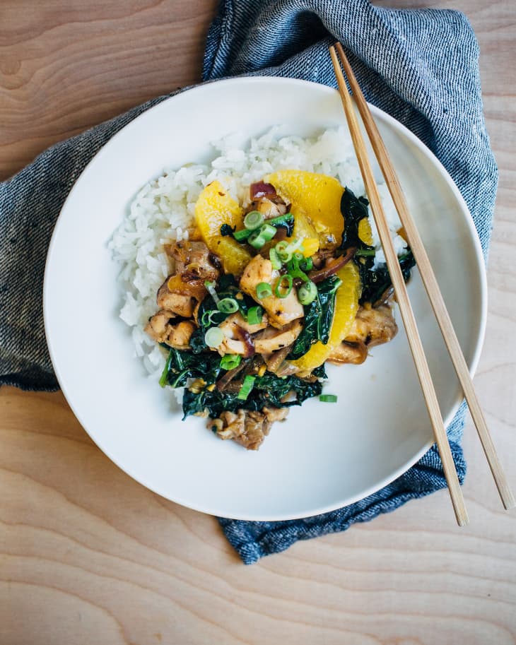 Recipe Orange Chicken and Kale StirFry The Kitchn