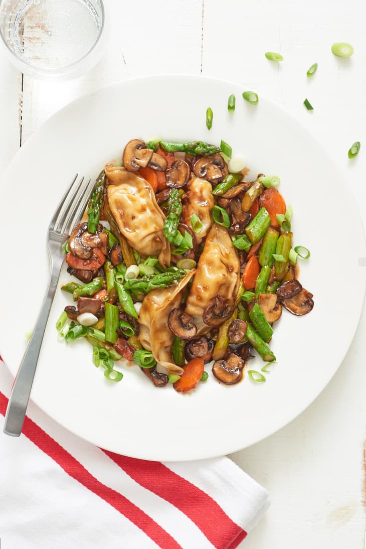 Easy Garlic Ginger Chicken Potstickers Damn Delicious The Kitchn