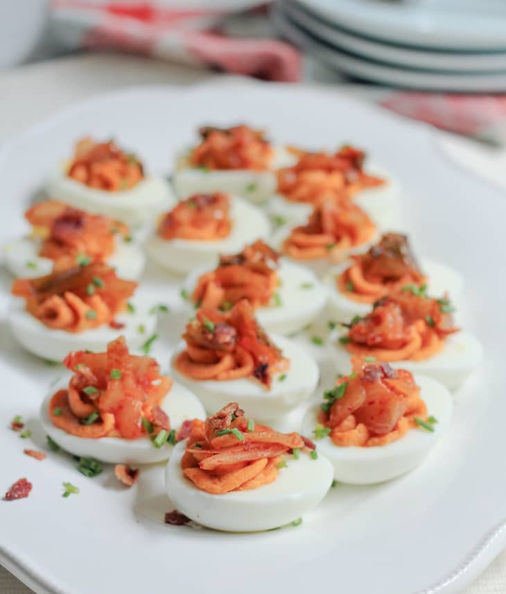 Recipe Kimchi Deviled Eggs The Kitchn