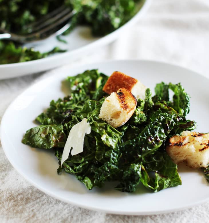 Recipe Garlicky Grilled Kale Salad with Grilled Bread The Kitchn