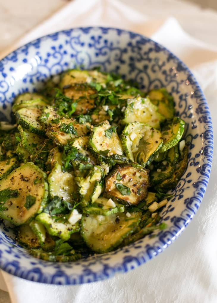 Recipe GarlicMarinated Zucchini Kitchn