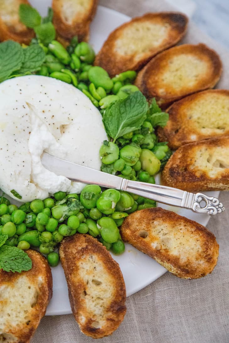 Recipe Fava Beans and Peas with Burrata Kitchn