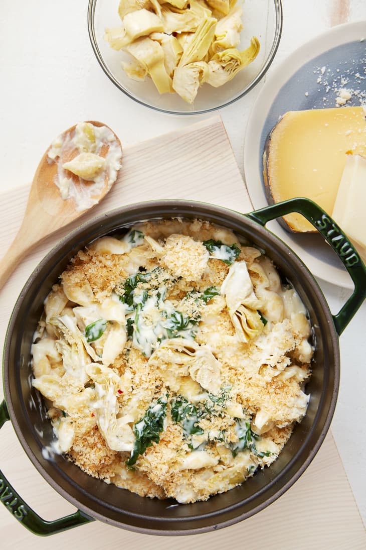 Recipe Fast and Fancy SpinachArtichoke Mac and Cheese The Kitchn