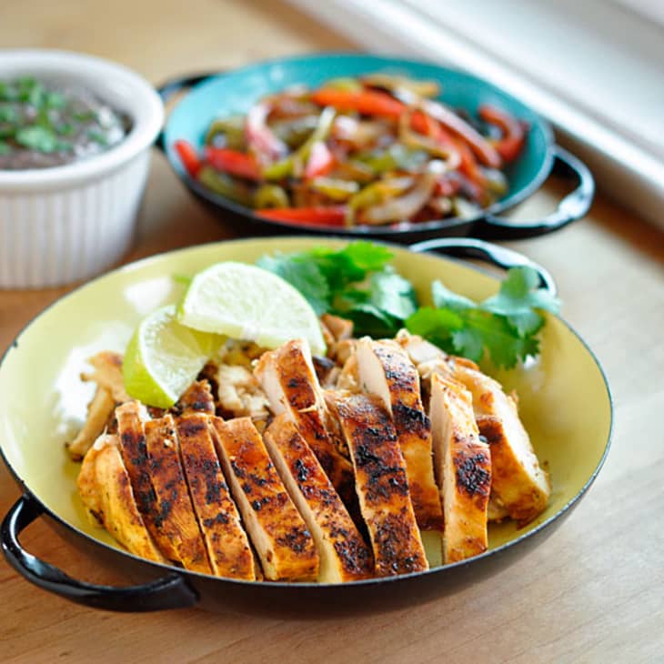 Recipe: Chipotle Chicken Fajitas with Creamy Black Bean Spread | The Kitchn