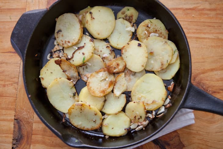 Recipe: Fresh Herb, Potato, and Goat Cheese Frittata | The Kitchn