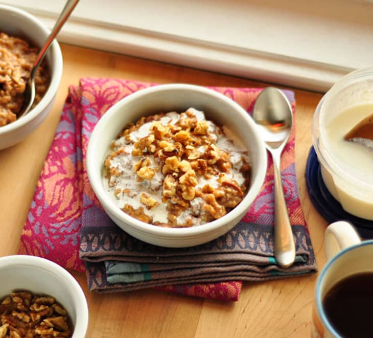 Breakfast Recipe Slow Cooker Spiced Porridge for a Crowd The Kitchn