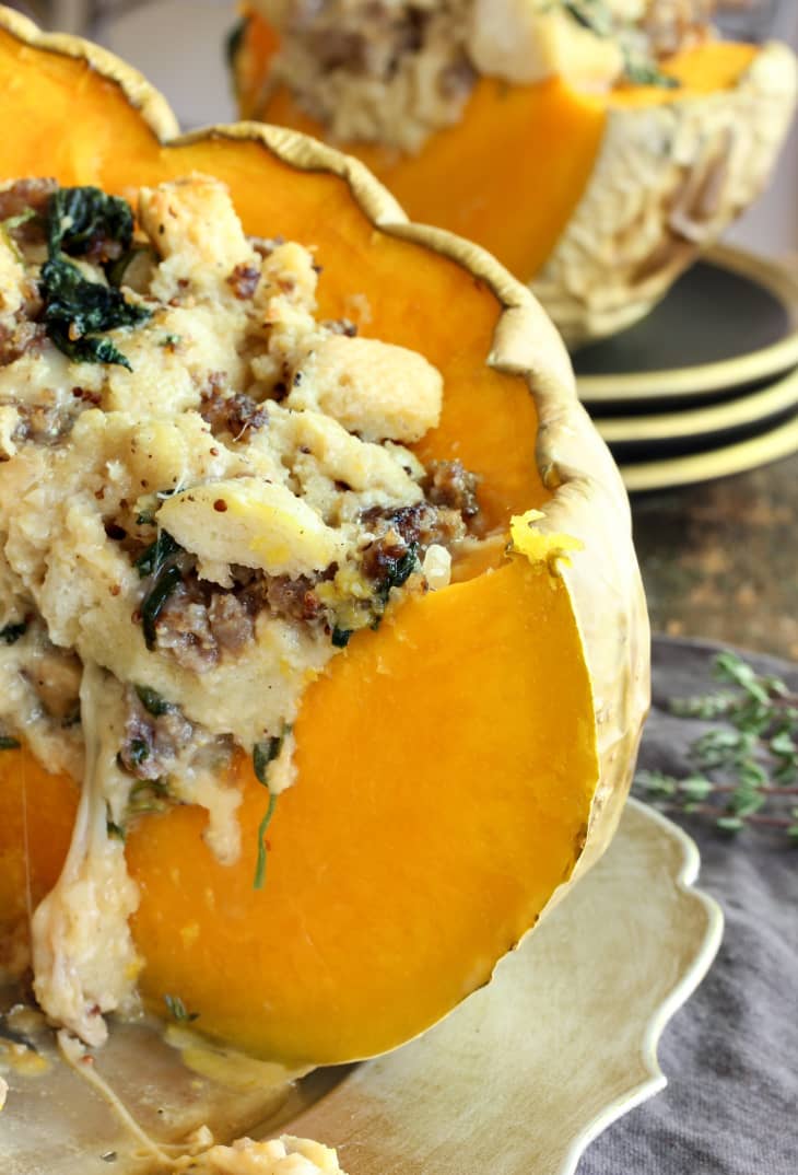 Stuffed Pumpkin Recipe (With Sausage and Gruyere) | The Kitchn