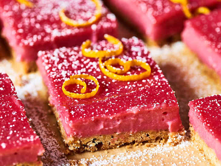 Cranberry Curd Bars with Walnut Shortbread Crust | The Kitchn