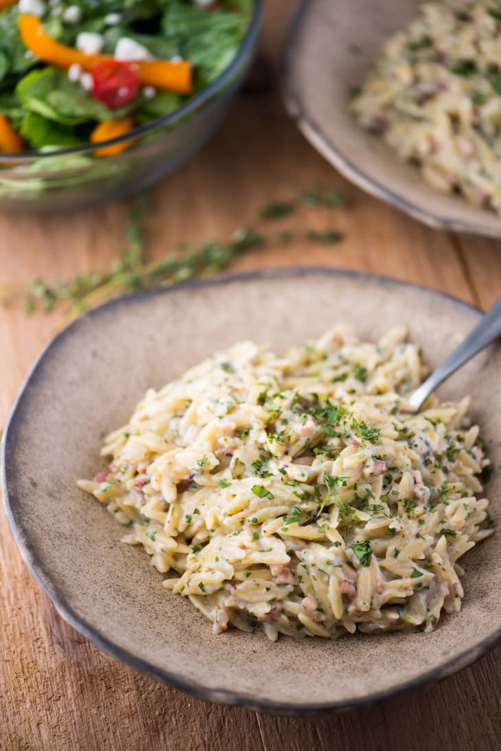 Recipe Carbonara Orzo Risotto (Orzotto) The Kitchn
