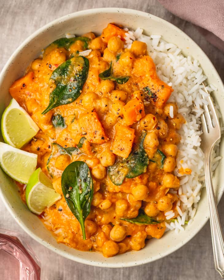 Easy Sweet Potato Curry Recipe (With Chickpeas & Spinach) | The Kitchn