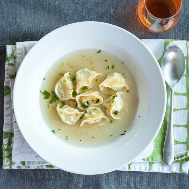 Dinner Party Recipe: Three-Cheese Tortellini in Parmesan Broth | Kitchn