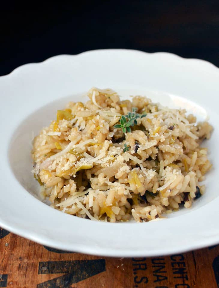 Recipe Mushroom and Leek Risotto Kitchn