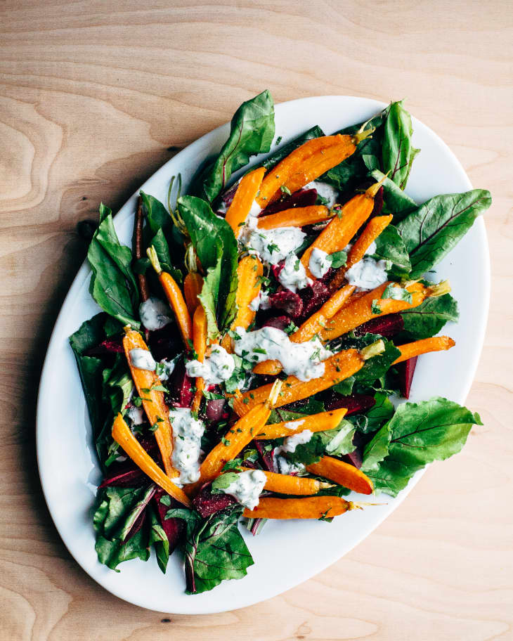 Recipe Baby Beet and Carrot Salad with Yogurt Ranch Dressing The Kitchn