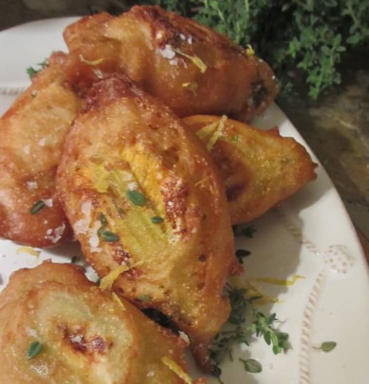 Summer Recipe Three CheeseStuffed Squash Blossoms The Kitchn