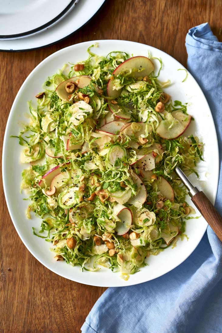 Recipe Shaved Brussels Sprouts Salad with Apples and Hazelnuts The
