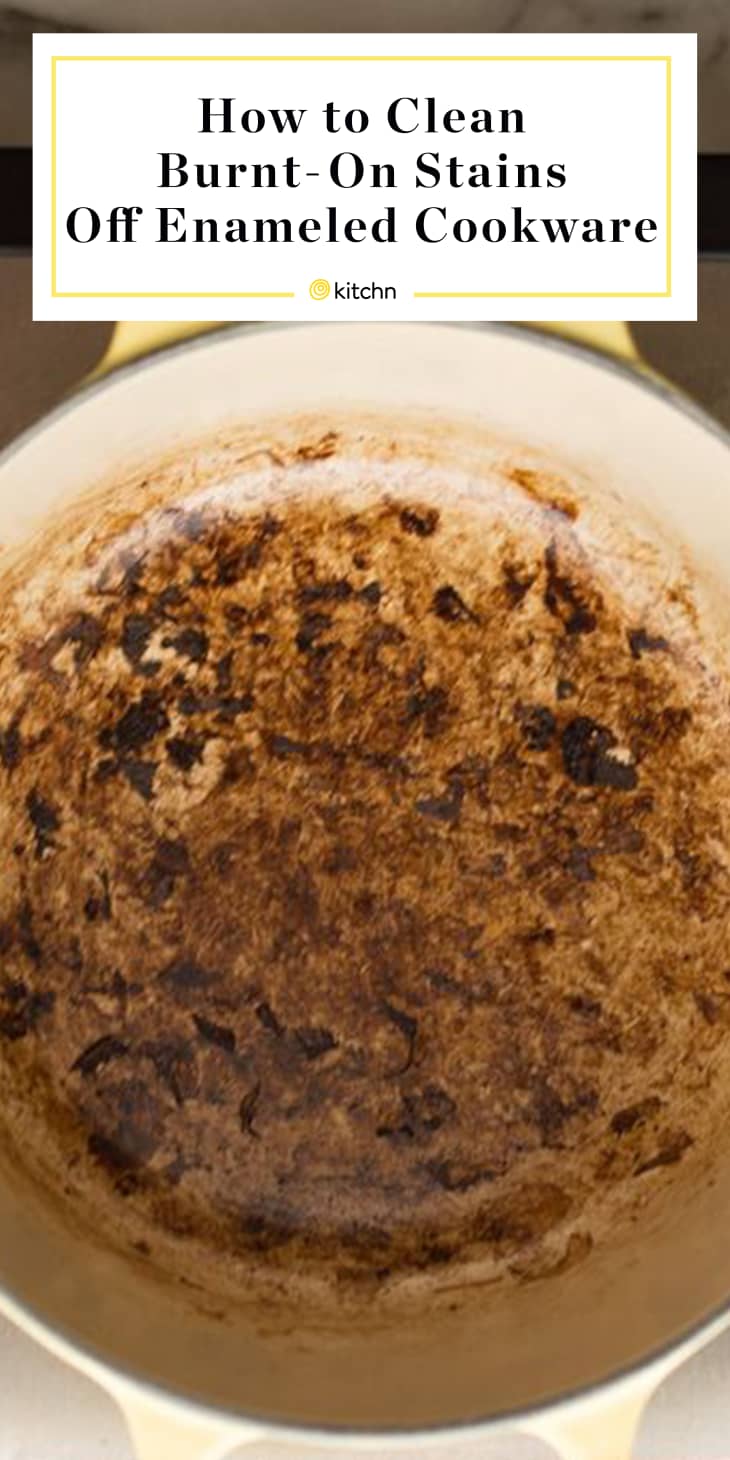 How To Clean Burnt Stains Off Enameled Dutch Oven The Kitchn