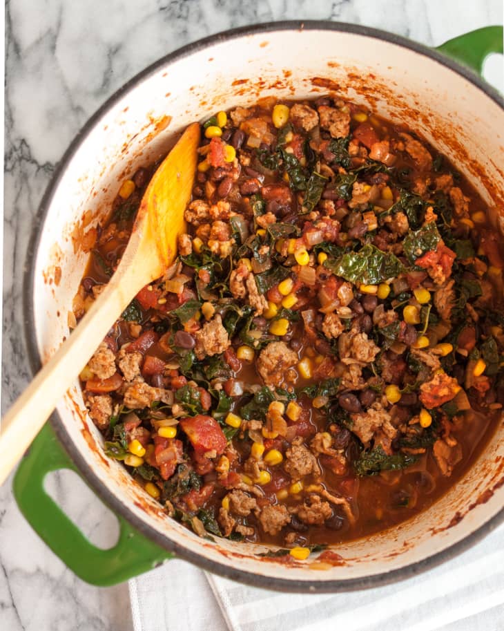 Recipe Easy Turkey Chili with Kale The Kitchn