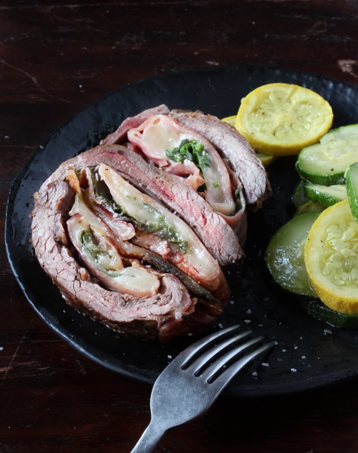 Recipe BalsamicMarinated Stuffed Flank Steak The Kitchn