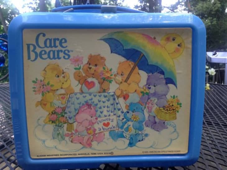 care bears plastic lunch box