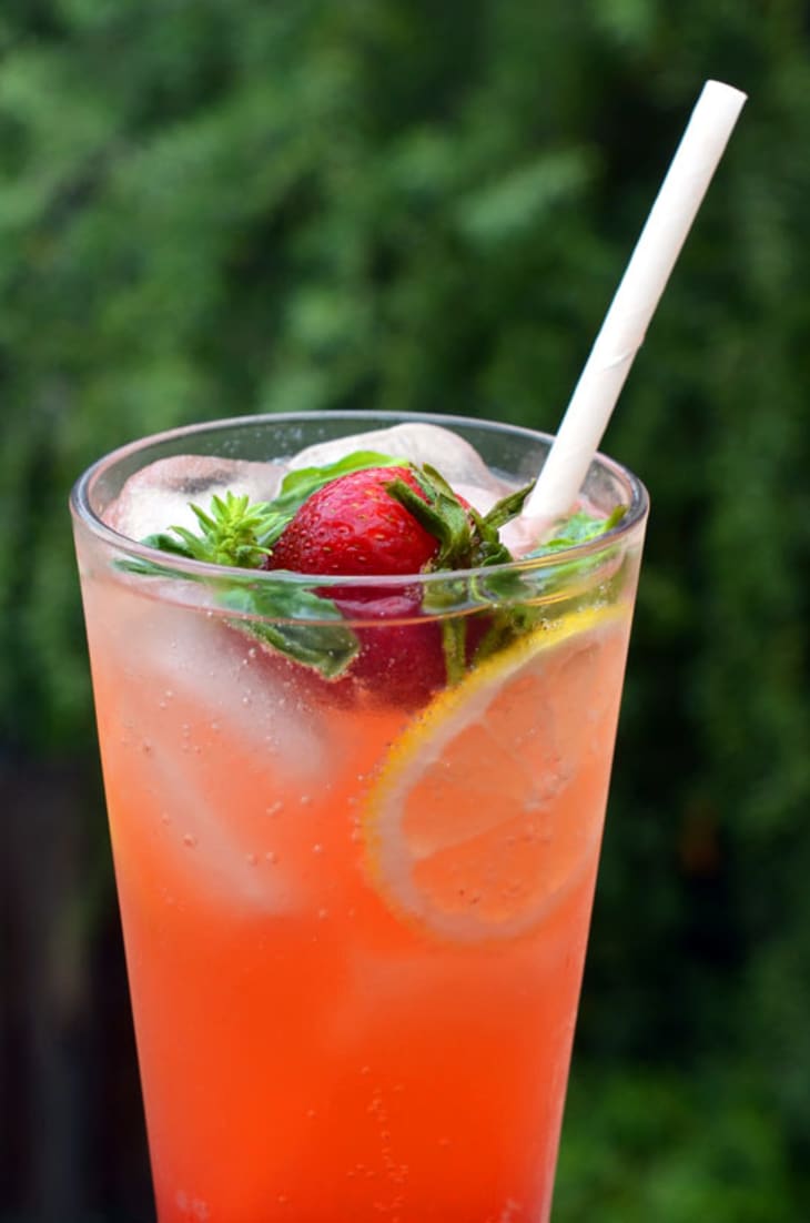 Drink Recipe Strawberry Basil Soda The Kitchn