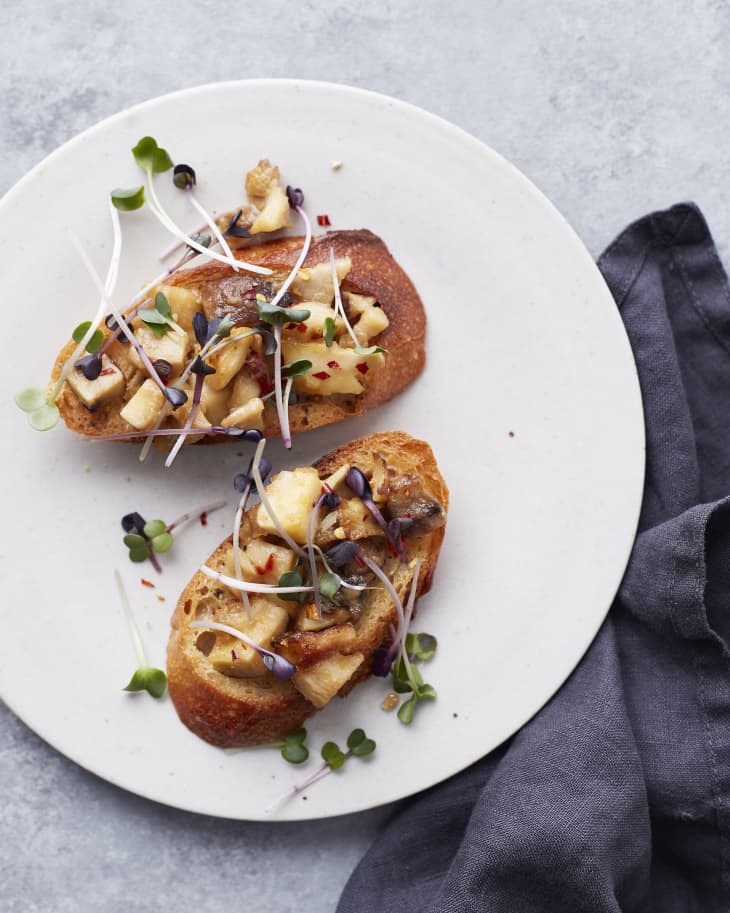 Recipe: Miso-Roasted Wild Mushroom Crostini | The Kitchn