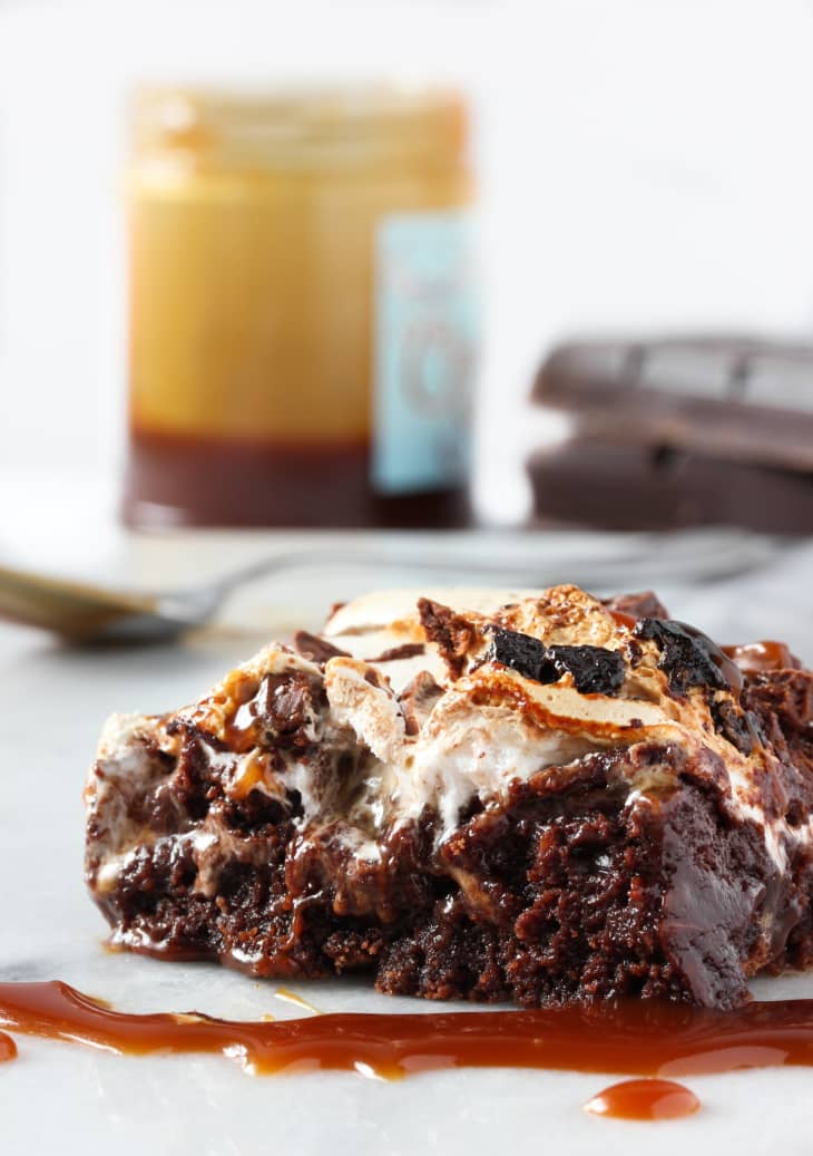Recipe Caramel Fudge Brownies with Marshmallow Cream Kitchn