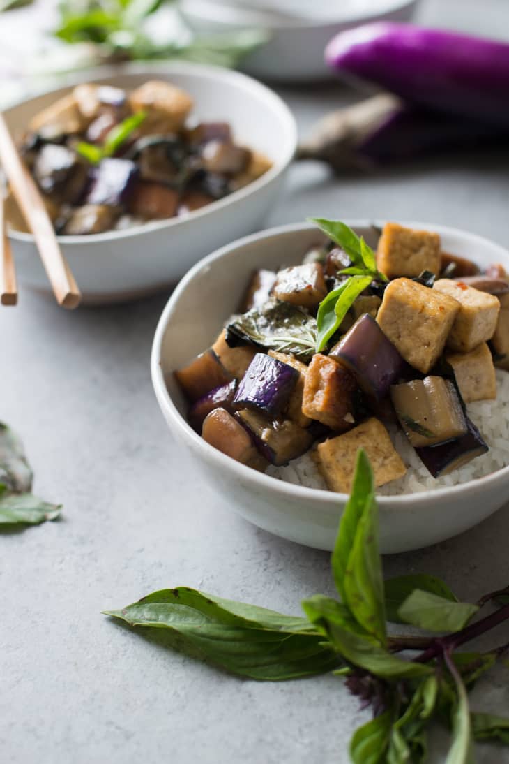 Recipe: Vegan Stir-Fried Garlic Tofu and Eggplant | The Kitchn