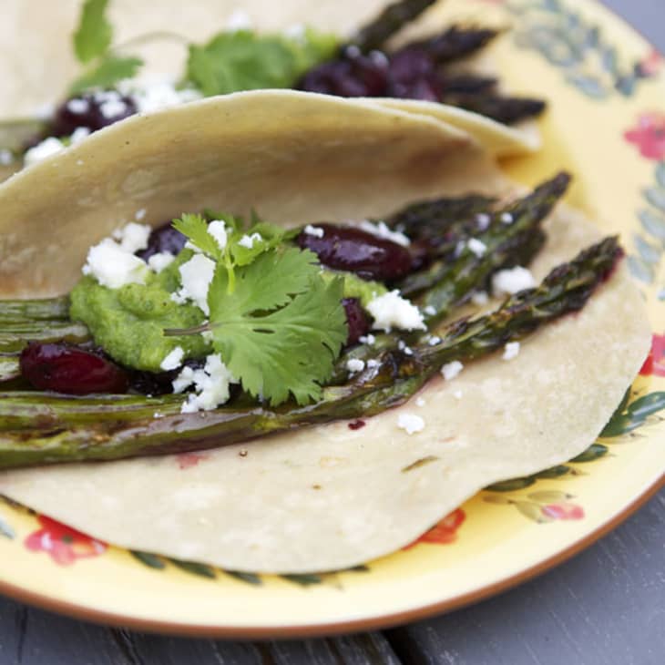 Recipe Roasted Asparagus and Cherry Tacos Kitchn