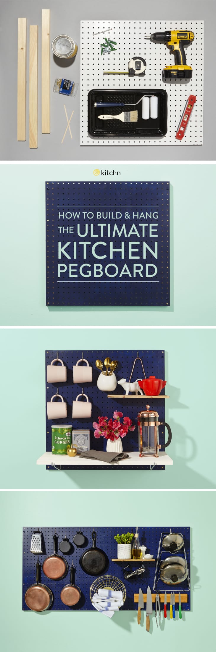 How To Build and Hang a Kitchen Pegboard | Kitchn