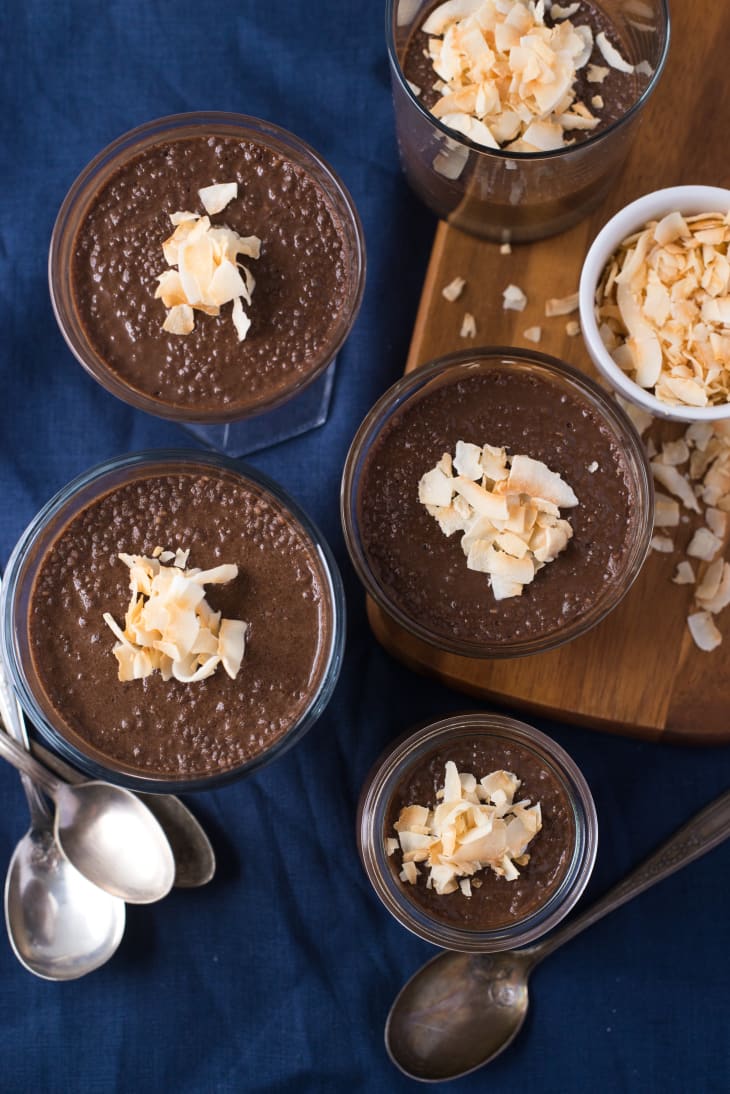Recipe Vegan ChocolateAlmond Chia Pudding The Kitchn