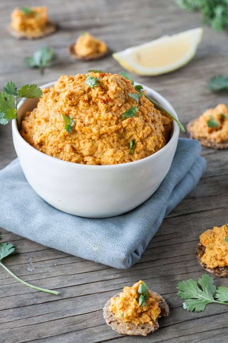 Recipe MoroccanSpiced Carrot Hummus Kitchn