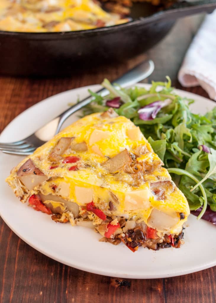 Recipe Frittata with Potato, Red Pepper & Gouda The Kitchn