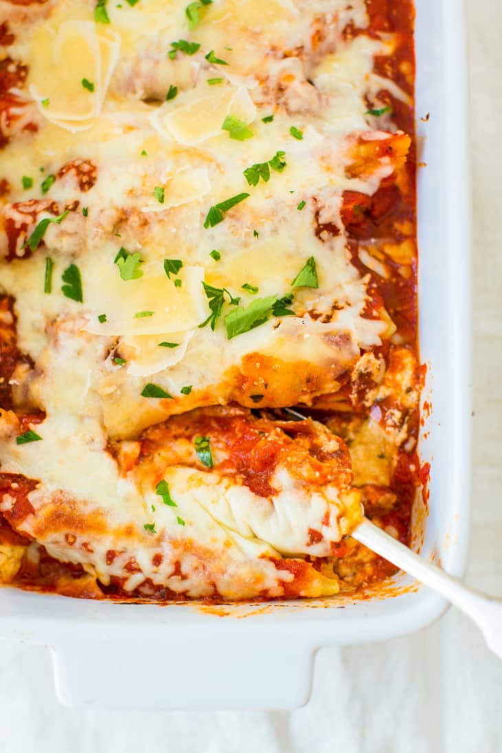Recipe: Baked Manicotti with Sun-Dried Tomatoes & Thyme | Kitchn
