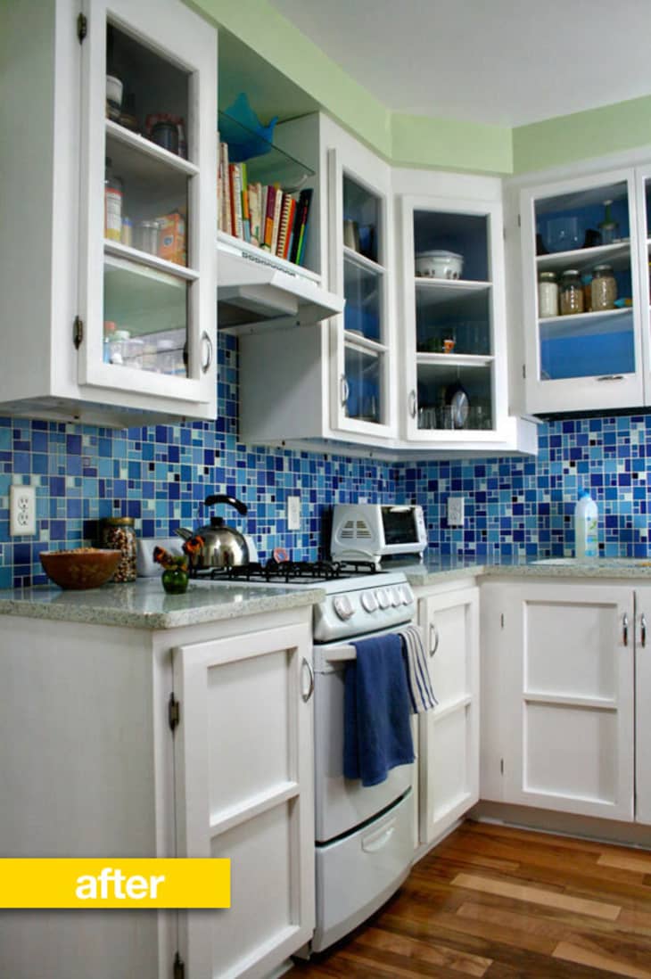 Kitchen Before & After: A Small Outdated Kitchen Gets a Fantastic Green ...