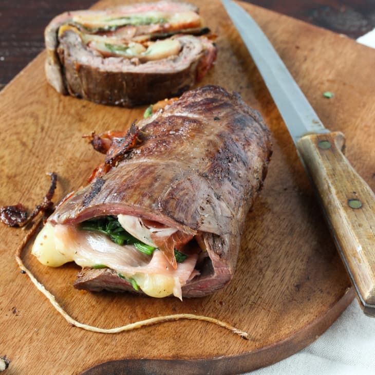 Recipe BalsamicMarinated Stuffed Flank Steak The Kitchn