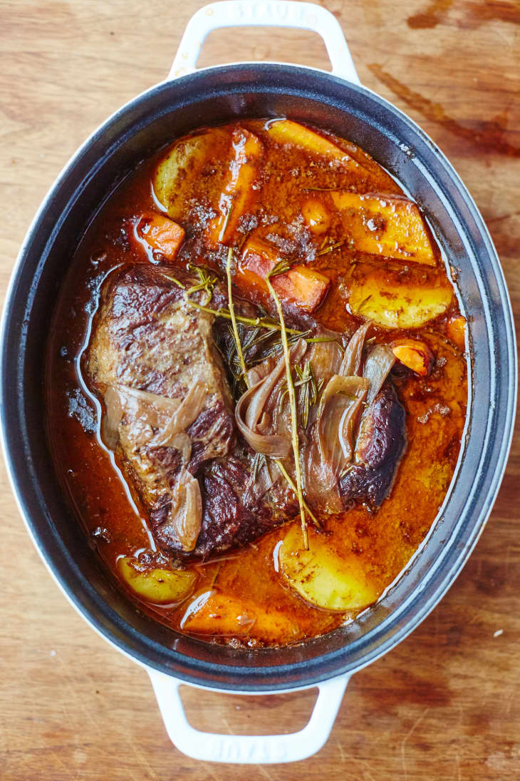 How To Cook Beef Pot Roast In The Oven Classic Recipe The Kitchn