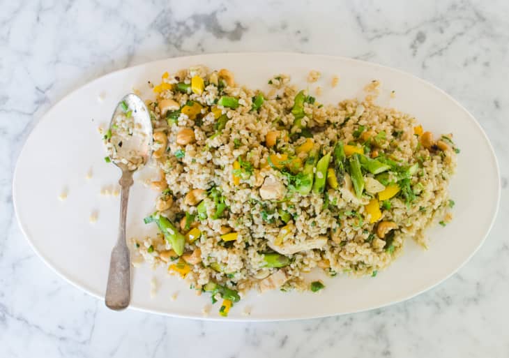 Lunch Recipe: Fried Brown Rice with Asparagus, Bell Pepper & Cashews ...