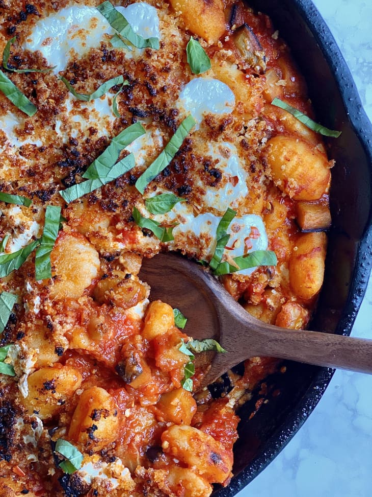 OnePan Eggplant Parmesan Gnocchi Recipe The Kitchn