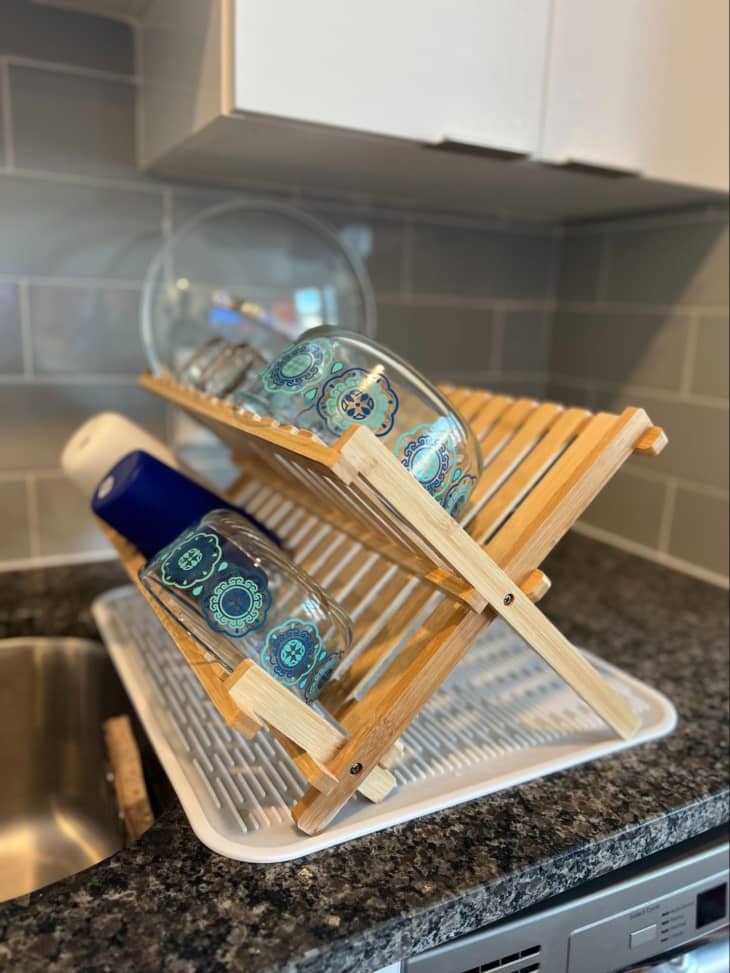 This Compact 20 Dish Rack Actually Looks Good on My Counter The Kitchn