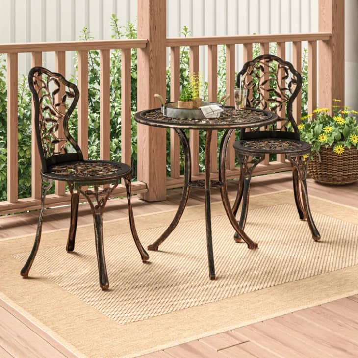 Patio table set online small