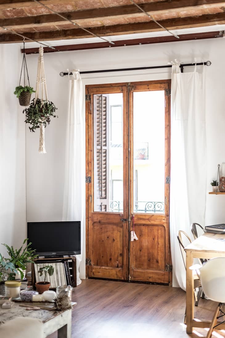 Found an easier way to hang curtains than using command hooks.I used  ceiling mounted curtain rod brackets and mounted them under my cabinets. :  r/RVLiving