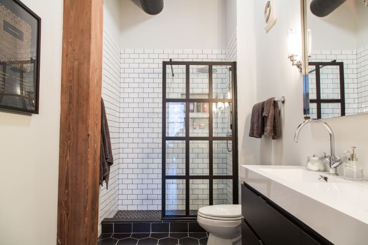 Bathroom Shower Doors - Black Steel Frame Enclosures | Apartment Therapy