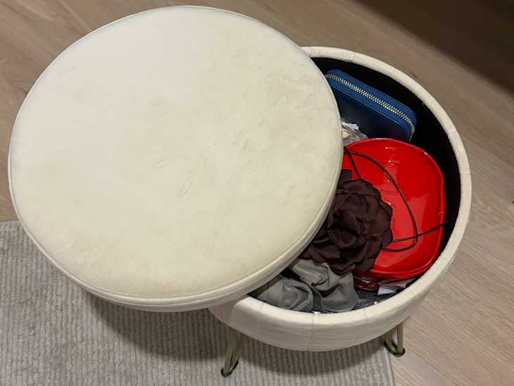 Why I Love Songmics' $50 Storage Vanity Stool | Apartment Therapy