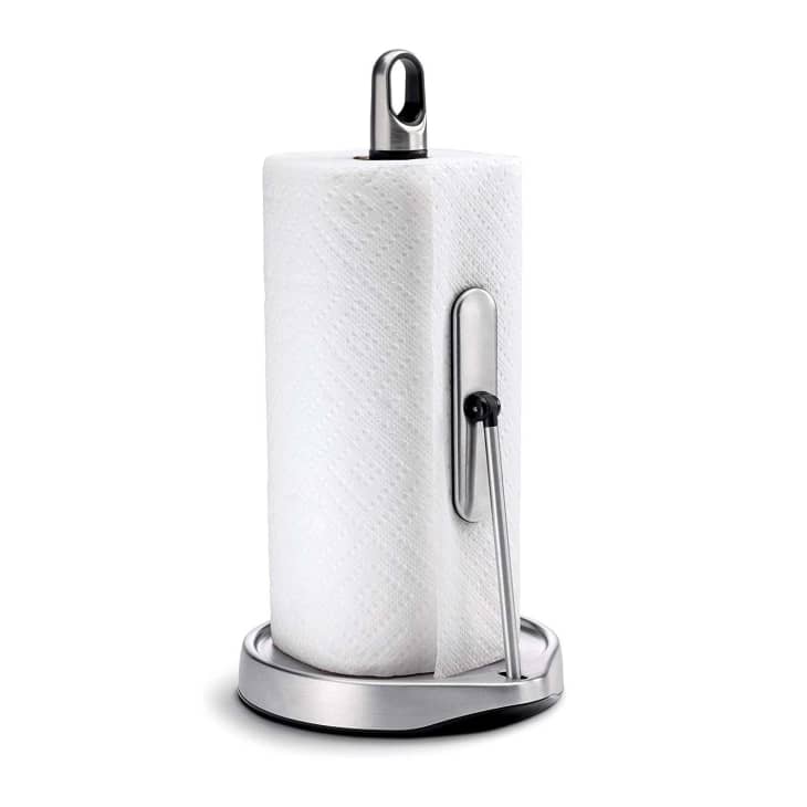 simplehuman Tension Arm Paper Towel Holder, Black Stainless Steel