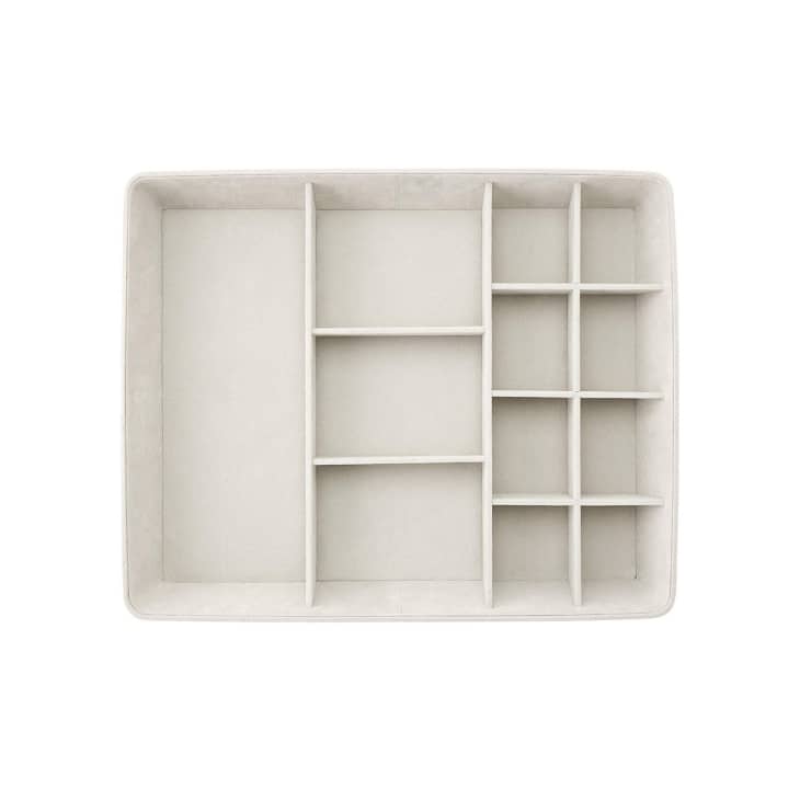 Elfa Decor Medium 1-Runner 12-Section Accessory Tray, Grey at The Container Store
